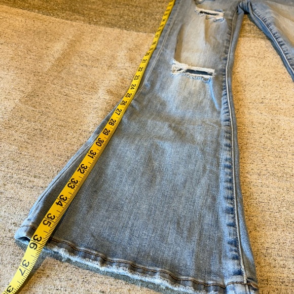 American Eagle Super Stretch Distressed Flare Jeans Size 00XS - Picture 11 of 14